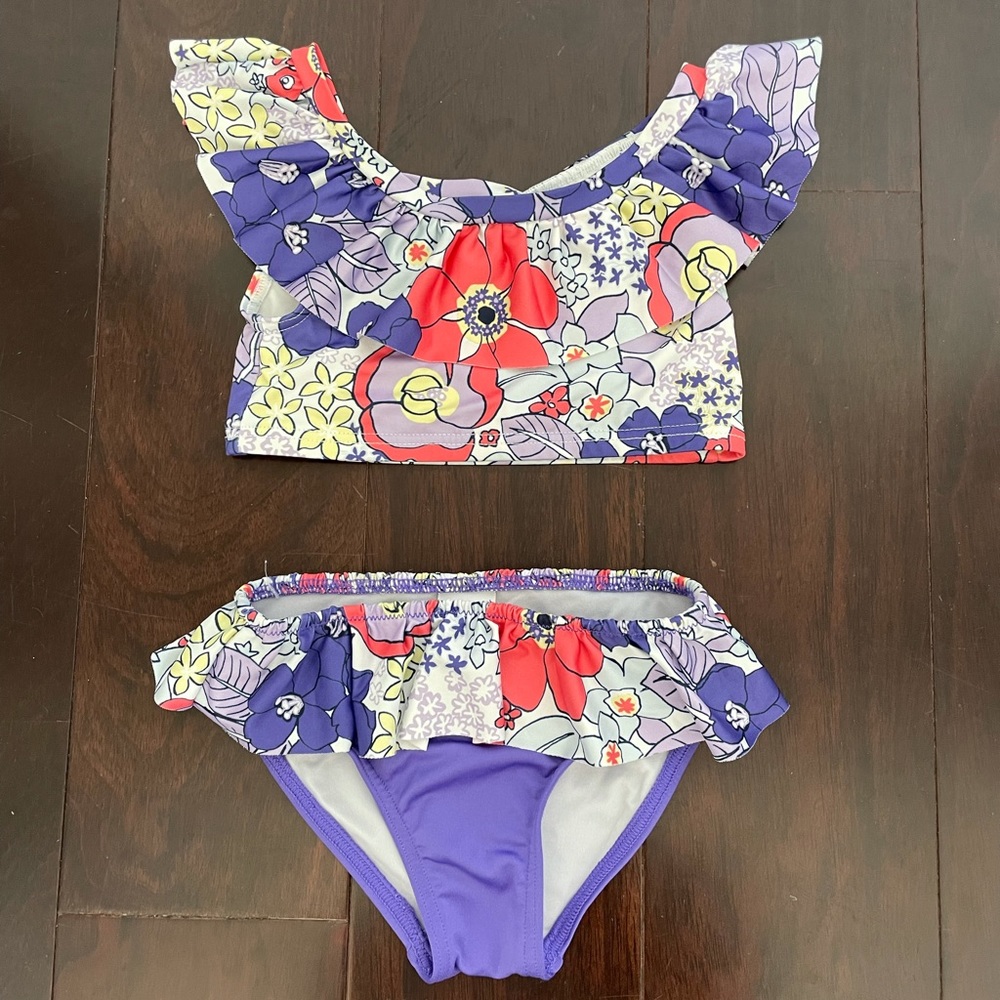 Harper Canyon 2 piece ruffle bikini set, size 3